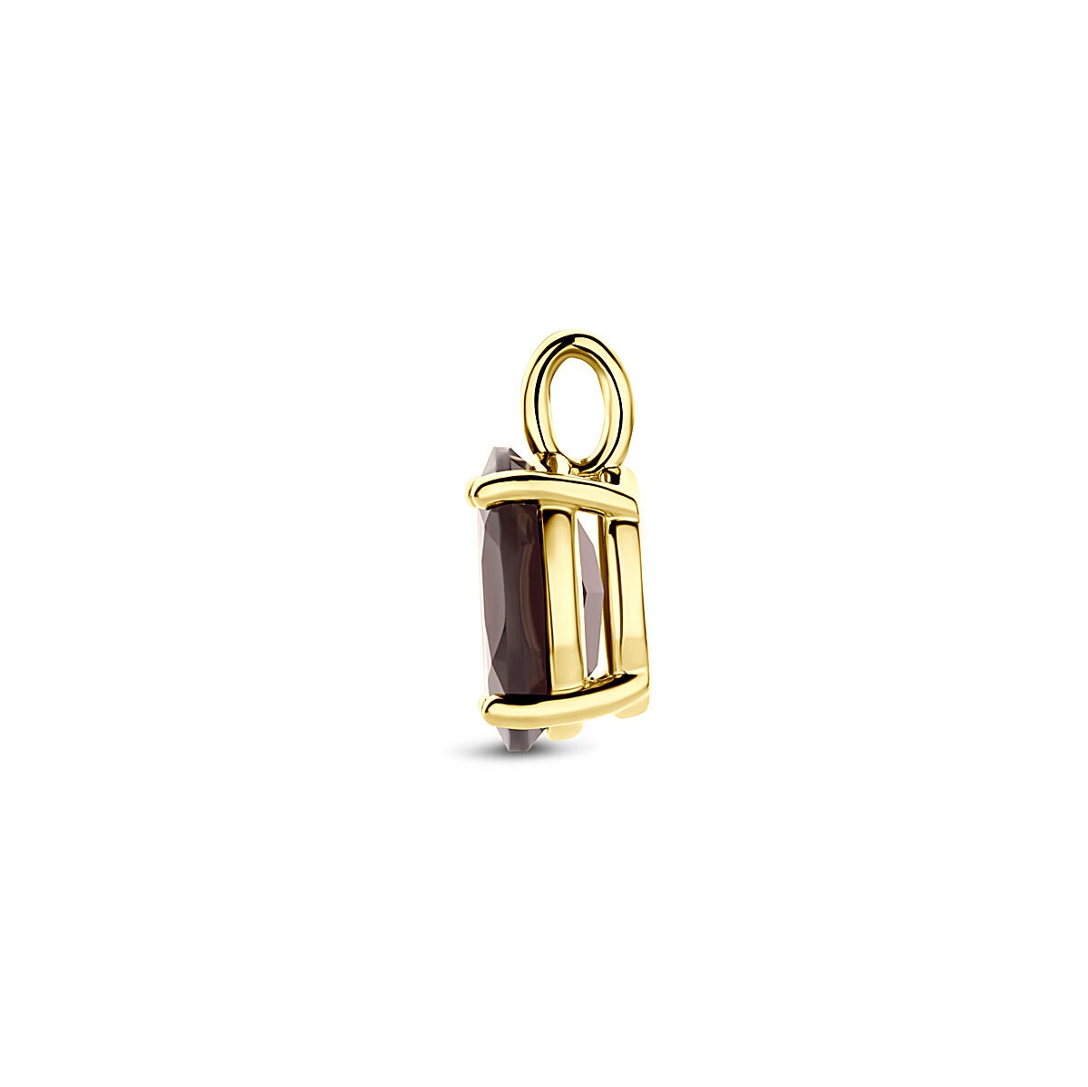 Vergoldeter Silberanhänger mit Granat – 14 mm