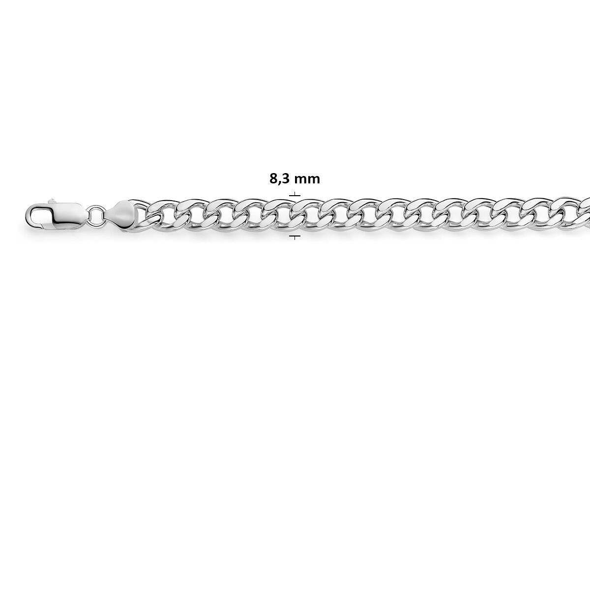 925 Silberne Panzerkette 8,3 mm Herren