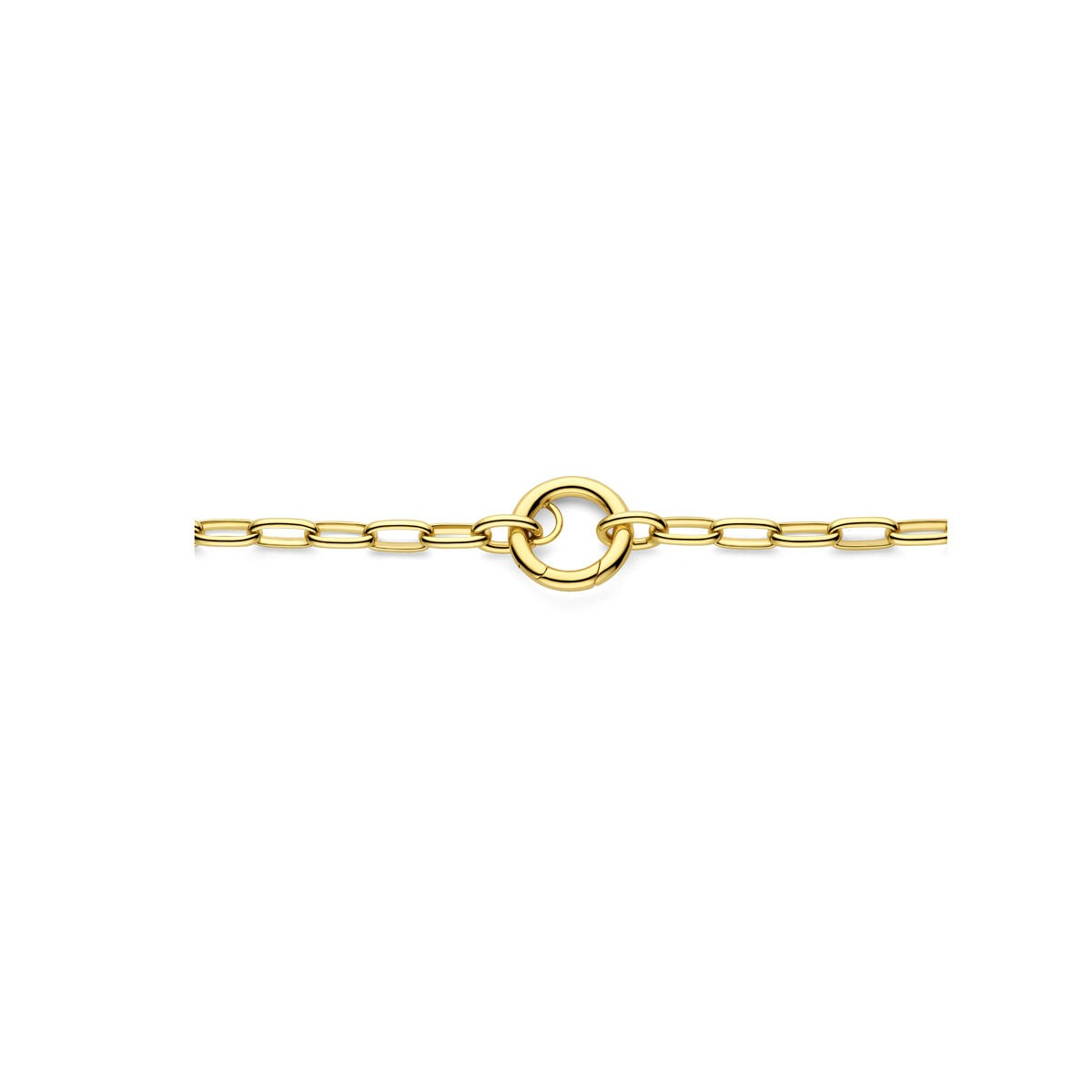 14k Gelbgoldkette mit Paperclip-Gliedern – Closed Forever Design