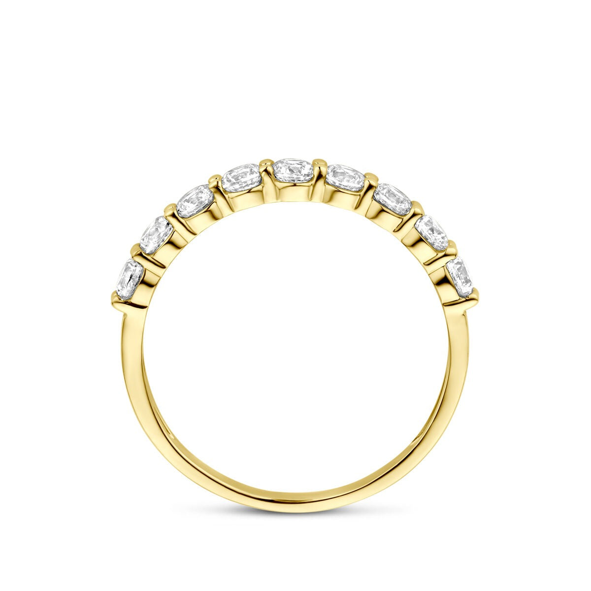 Goldring mit Zirkonia – 14k Gelbgold
