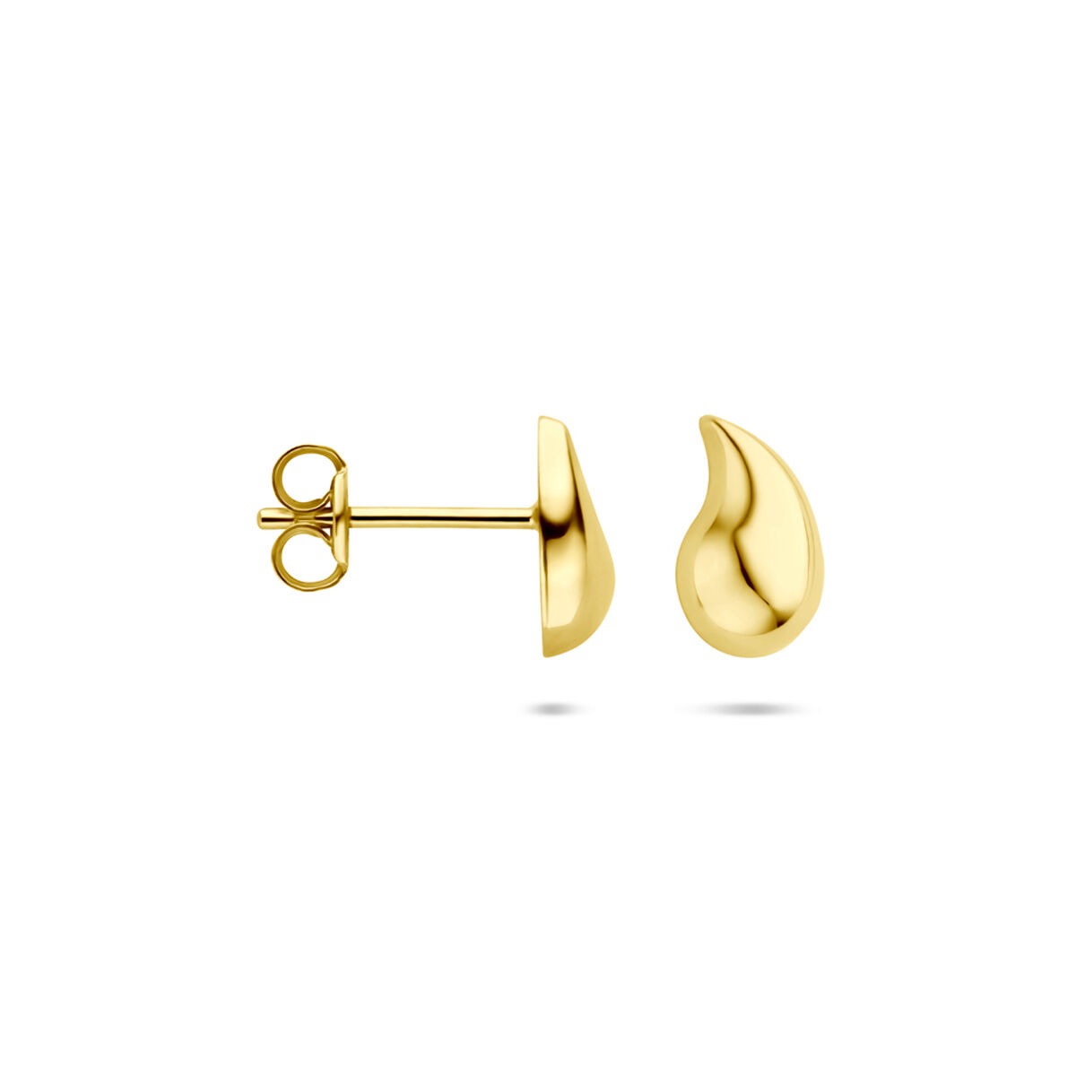 14k Goldohrstecker in Tropfenform – 8,5 mm