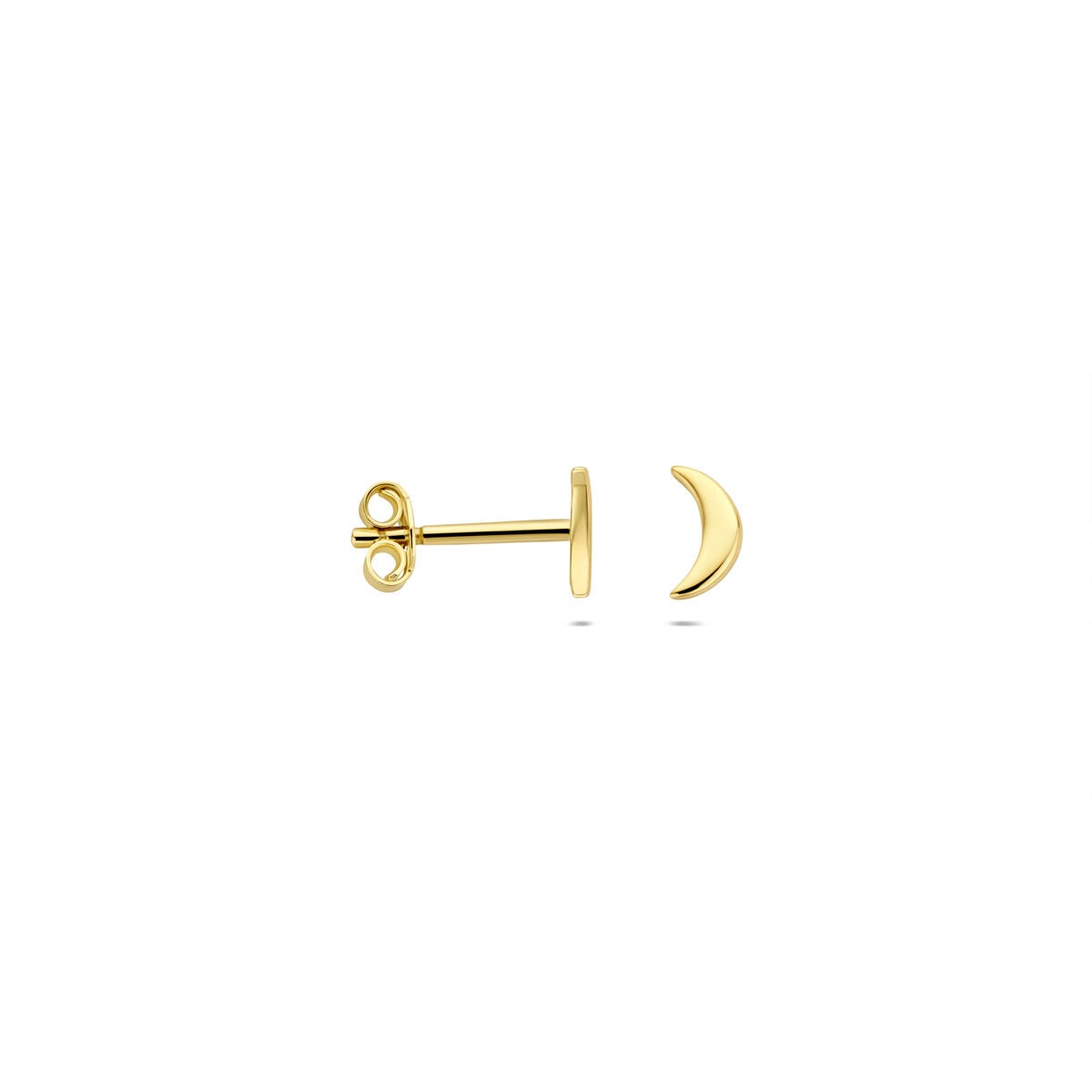 14 Karat Gelbgold-Ohrstecker in Mondform – subtil und symbolisch
