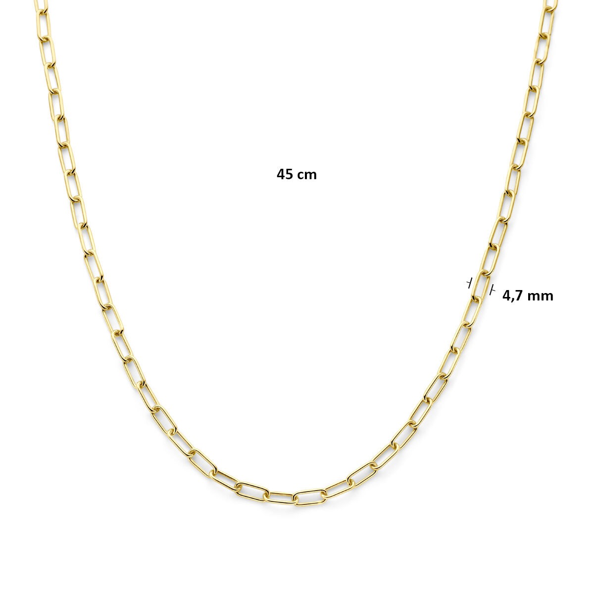 9K Gelbgold Ankerkette mit Silberkern