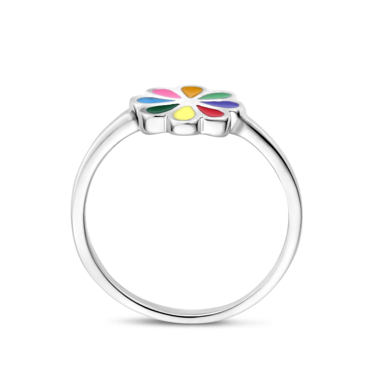 Ring Blume Silber rhodiniert