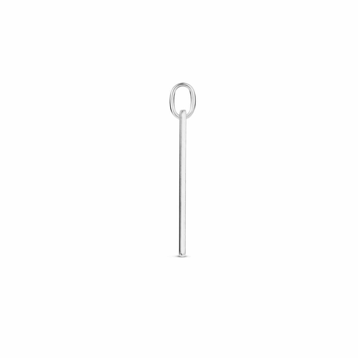 Silberner rechteckiger Anhänger – 925er Silber mit modernem Minimalismus