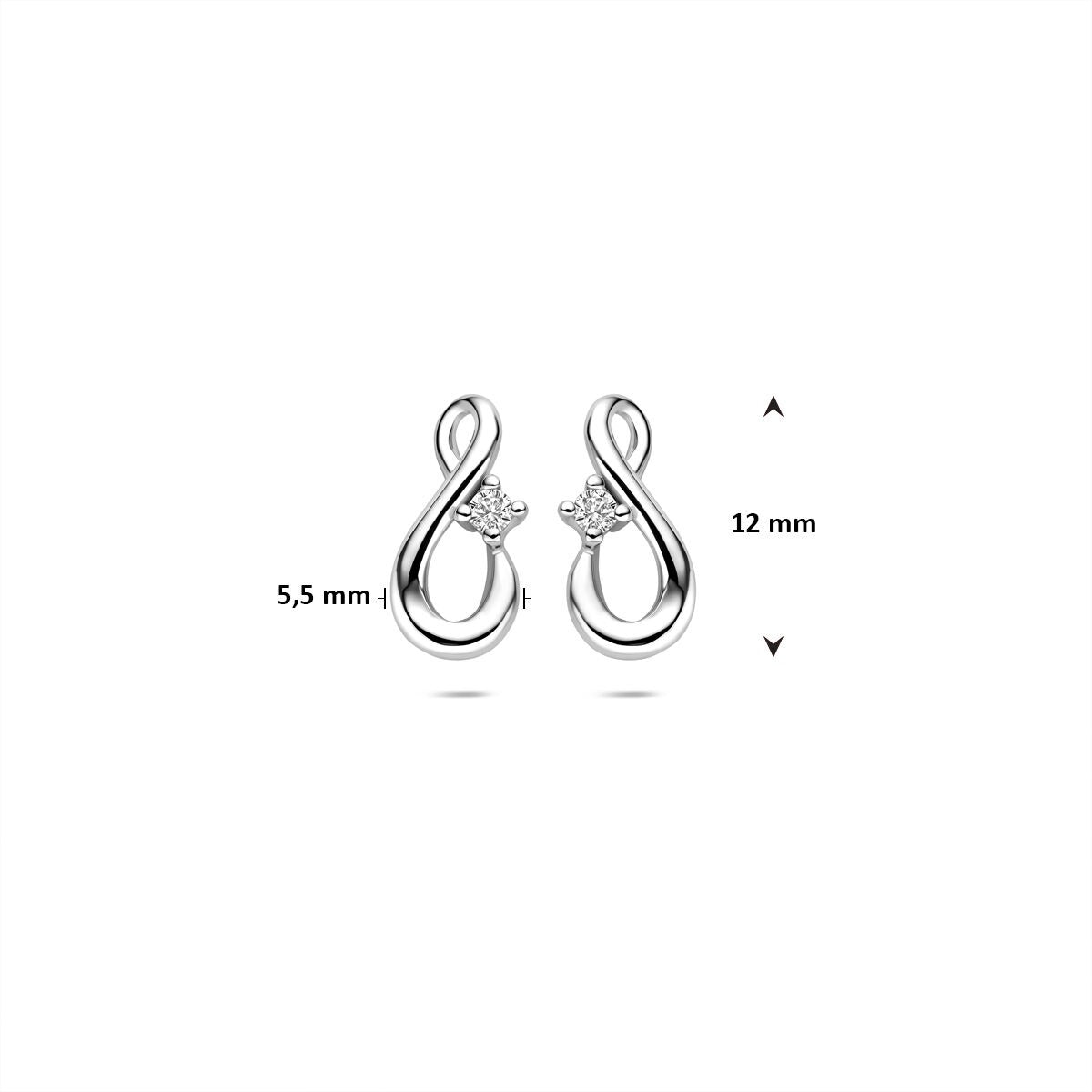 Silberohrstecker Infinity mit Zirkonia – zeitlos und bedeutungsvoll
