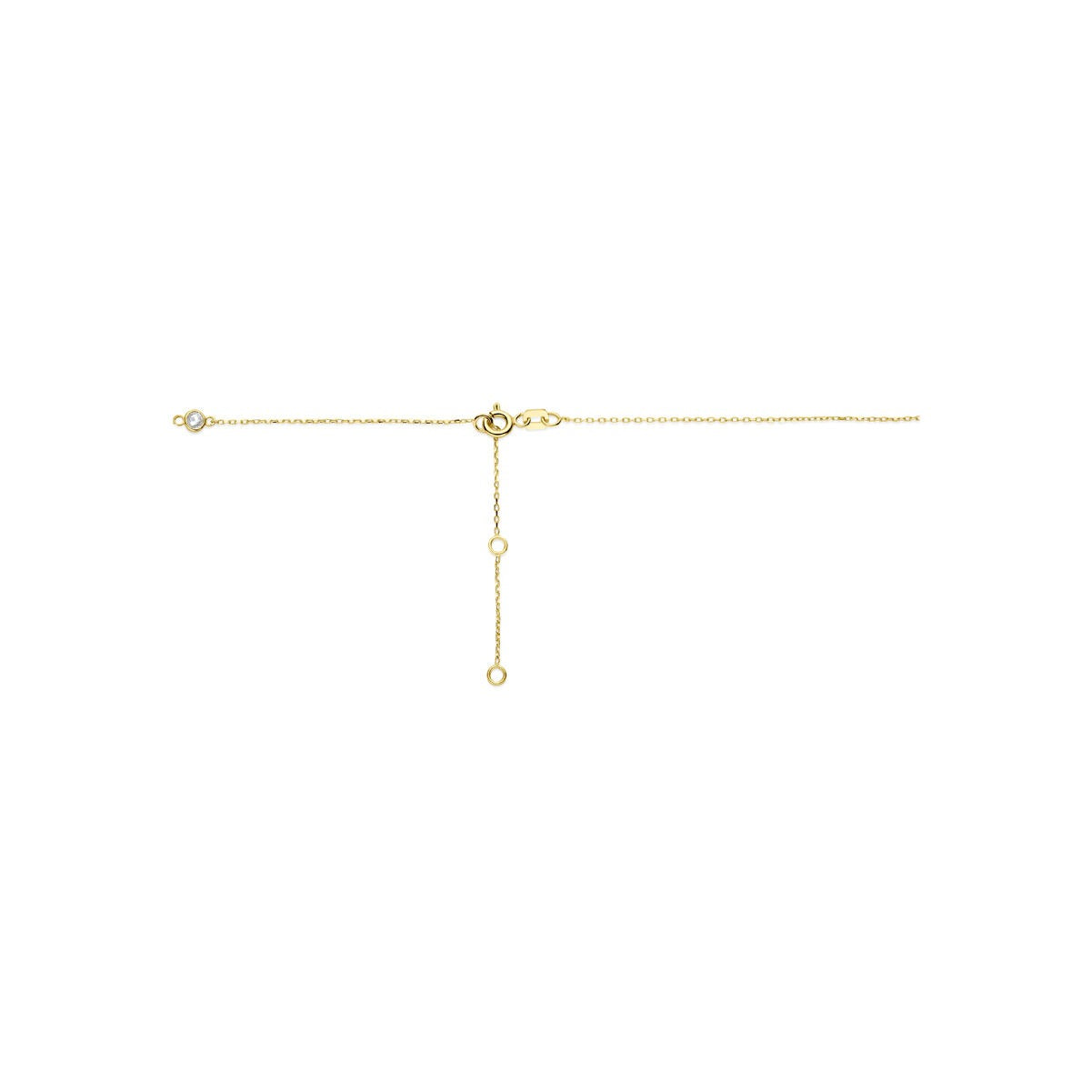 14K Gelbgoldkette mit Zirkonia