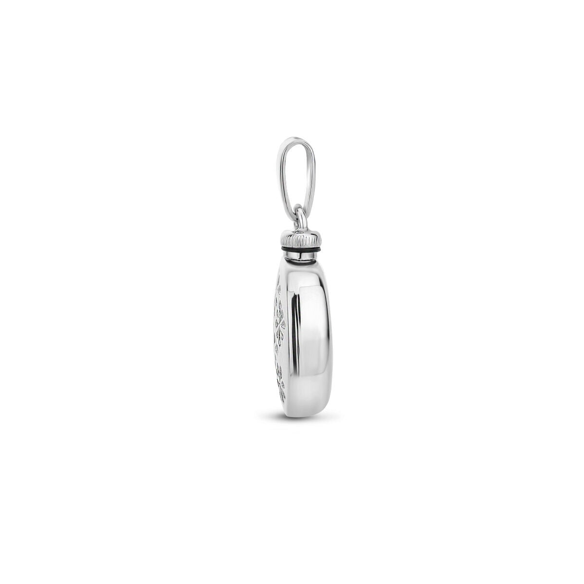 Silberner ovaler Urnenanhänger – Gedenkschmuck aus 925er Silber