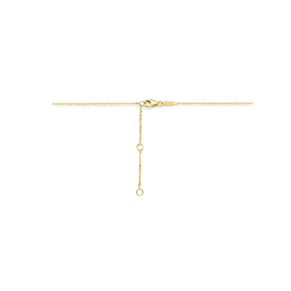 14k Gelbgoldkette mit Herz und Zirkonia