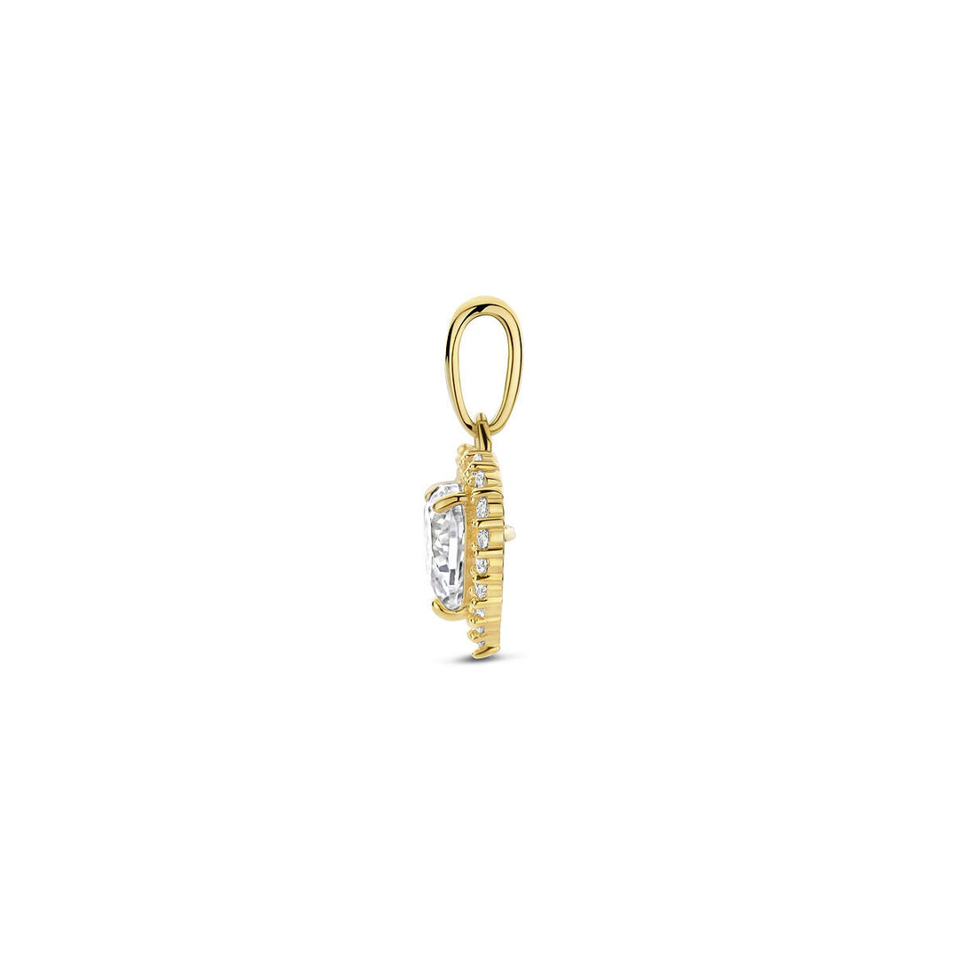 Anhänger Herz Zirkonia 14K Gelbgold