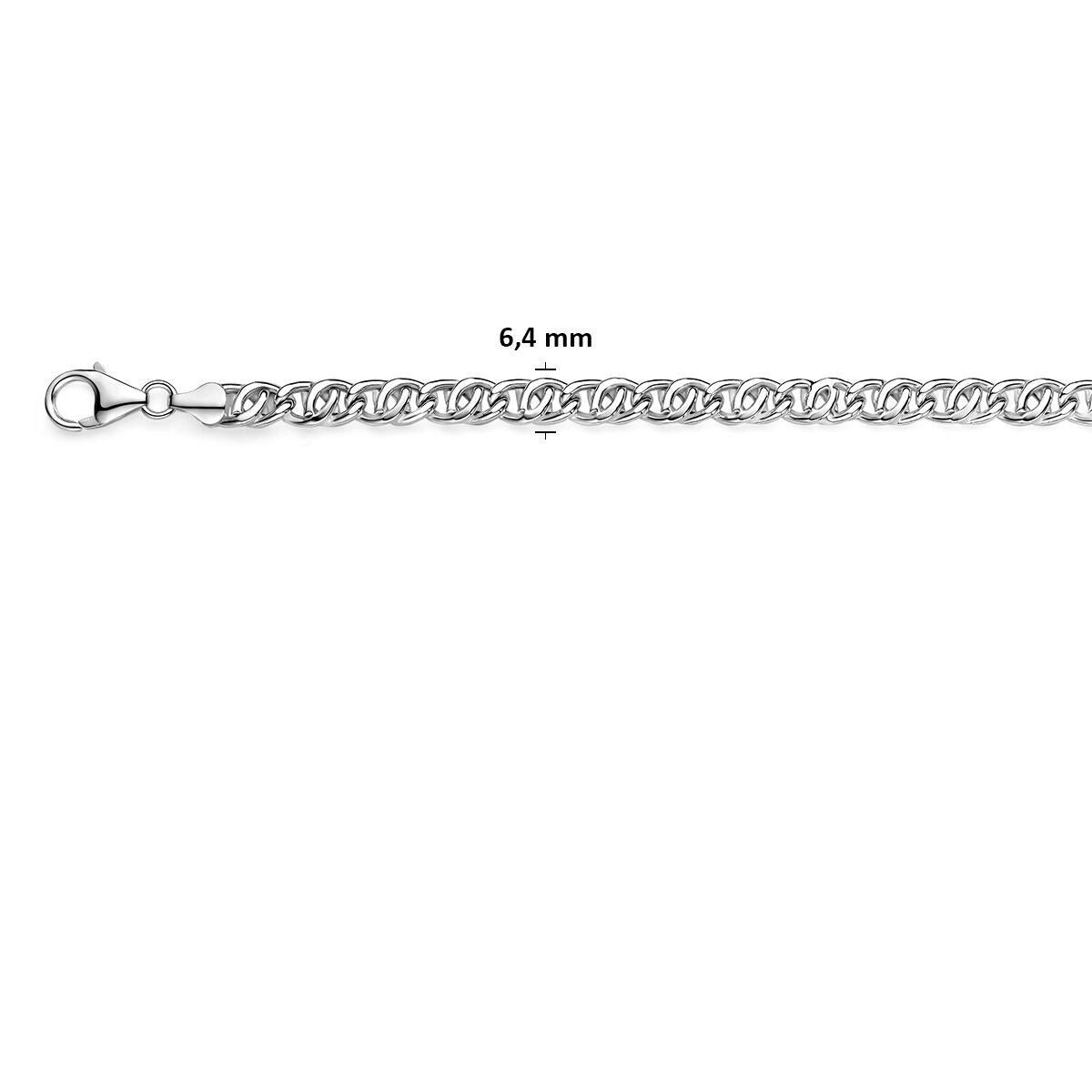 925 Silber Falkenauge Halskette 6,4 mm Herren