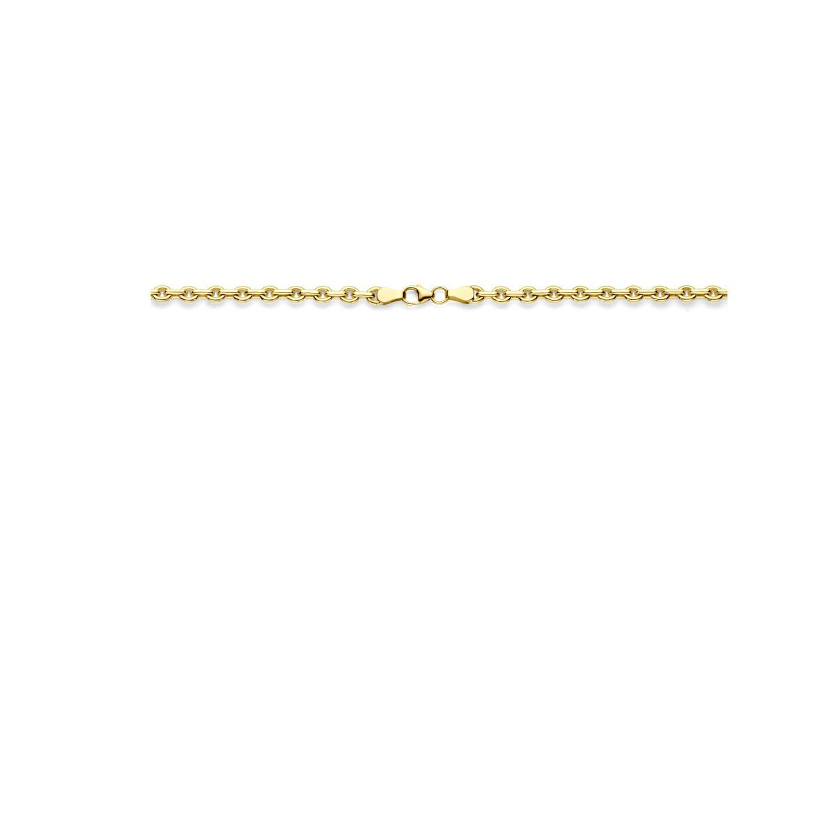 14 Karat Gelbgoldkette mit Silberkern – Ankerkette aus Silgold
