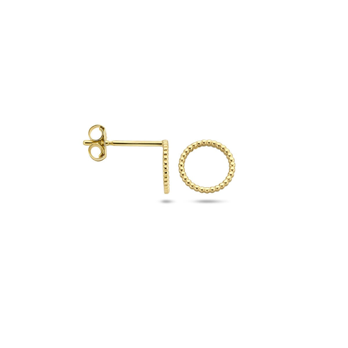 Goldohrstecker mit gedrehter Öse – 14 Karat