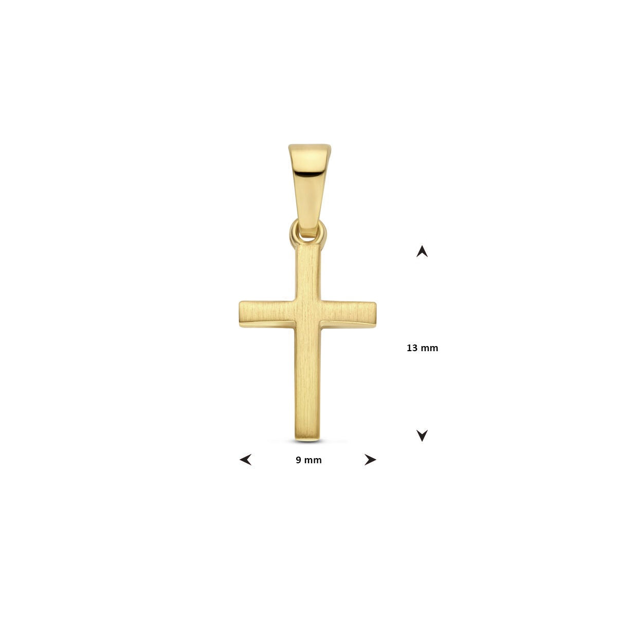 14k Gelbgold Kreuzanhänger – Zeitloses Symbol des Glaubens