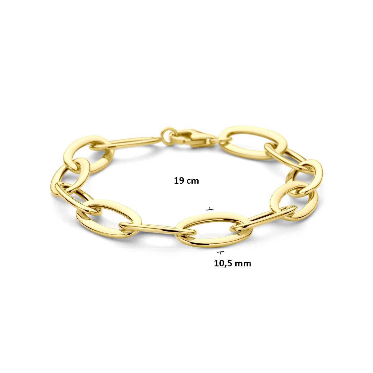 Goldarmband 14k Ankerglied mit Karabinerverschluss
