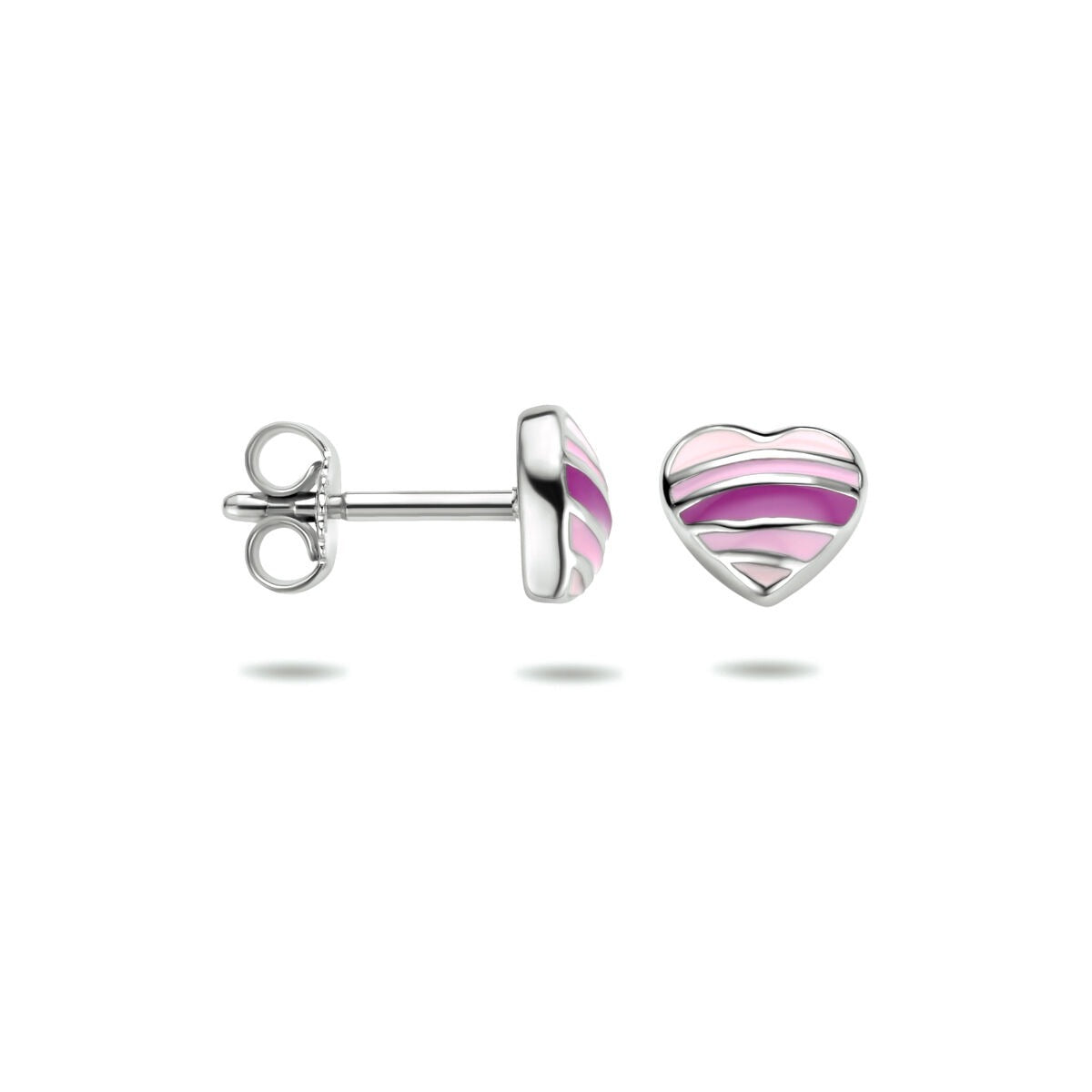 925 Sterling Silber rhodiniert Ohrstecker Herz