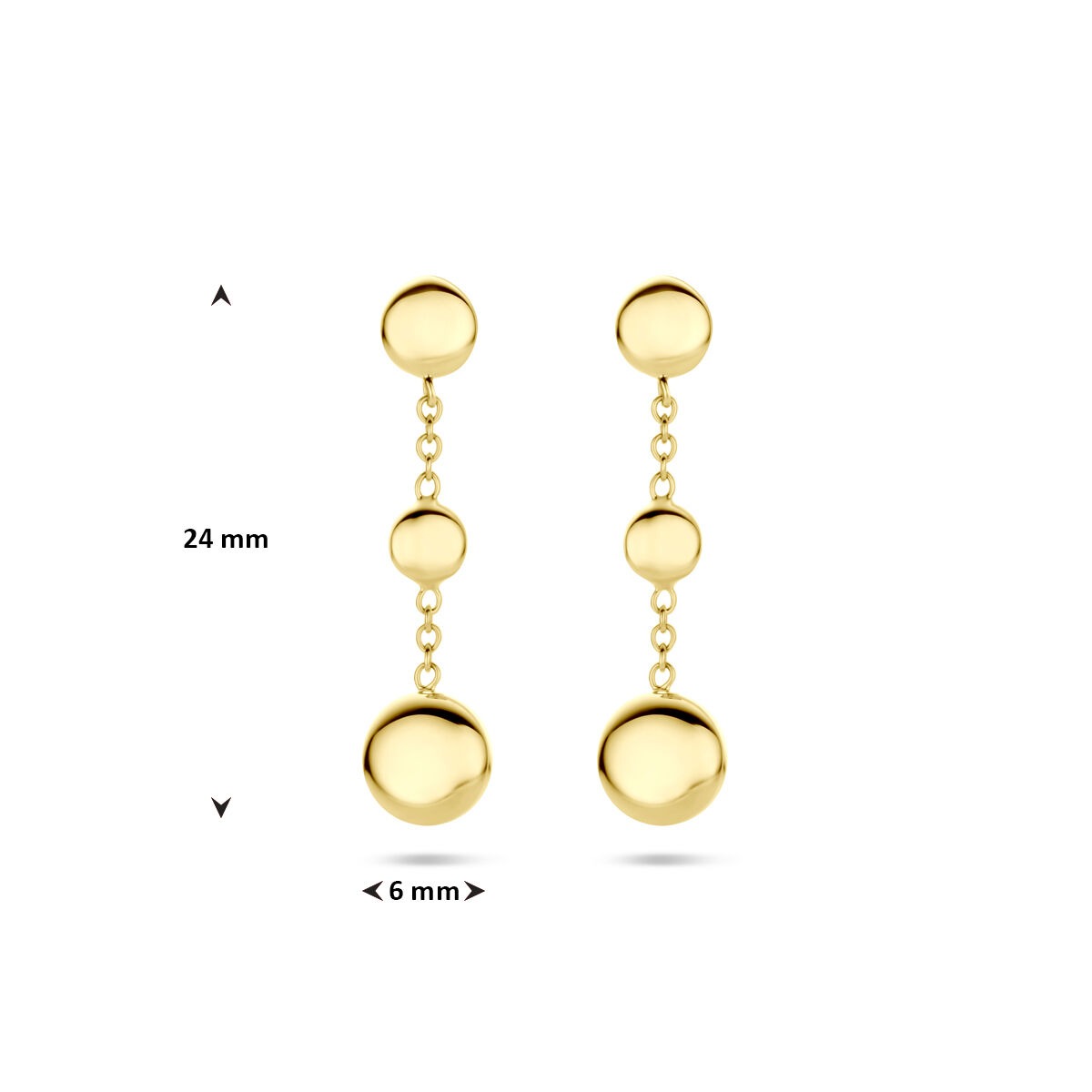 Ohrringe 24 mm 14K Gelbgold