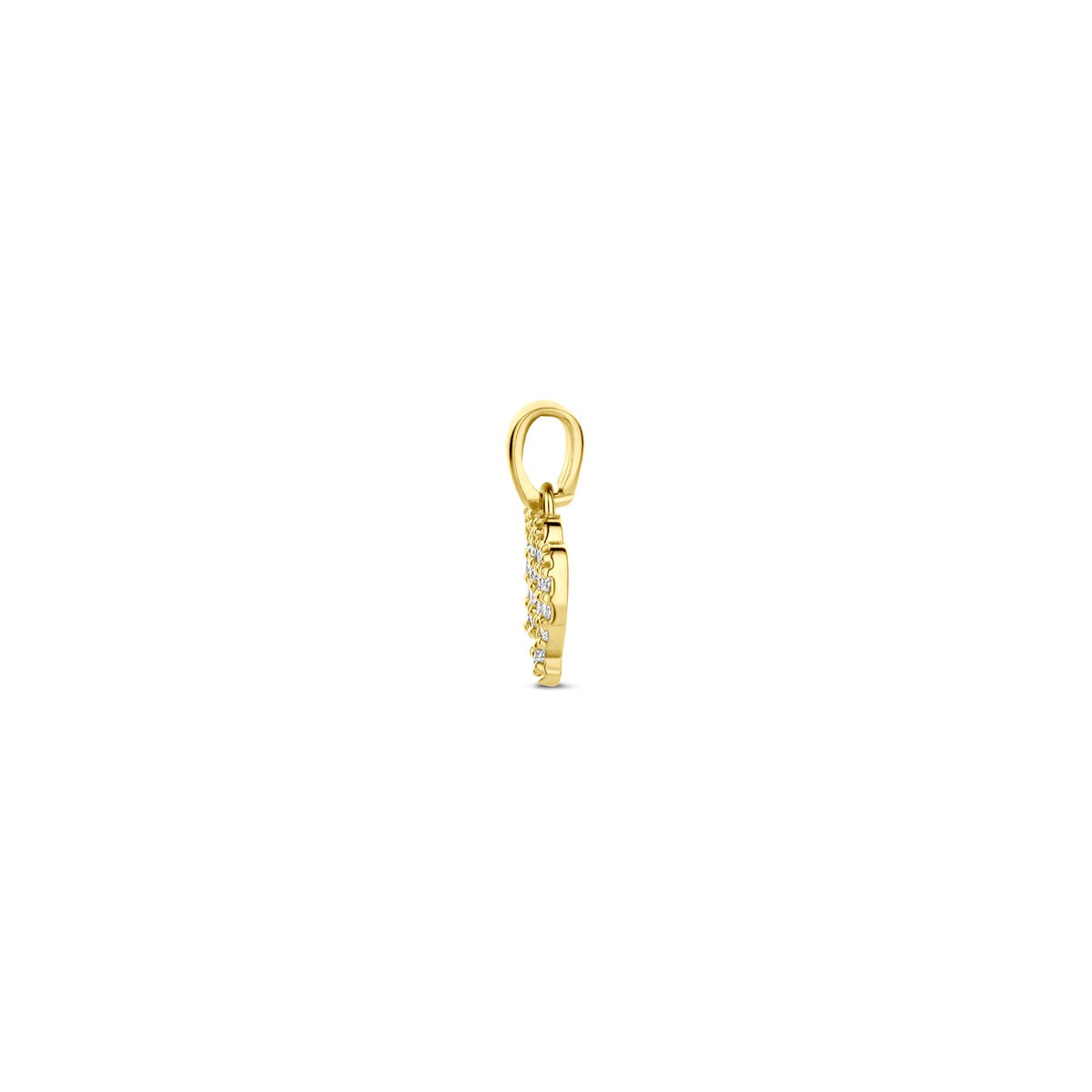14 Karat Gelbgold Sternzeichenanhänger mit Diamant