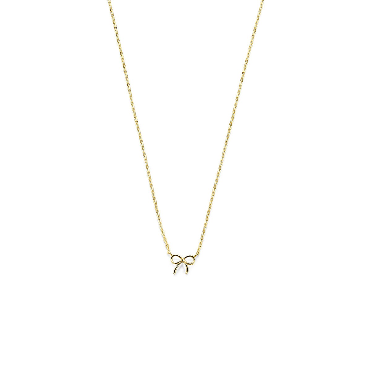 Kette aus 9-karätigem Gelbgold mit einer Schleifenanhänger in der Mitte