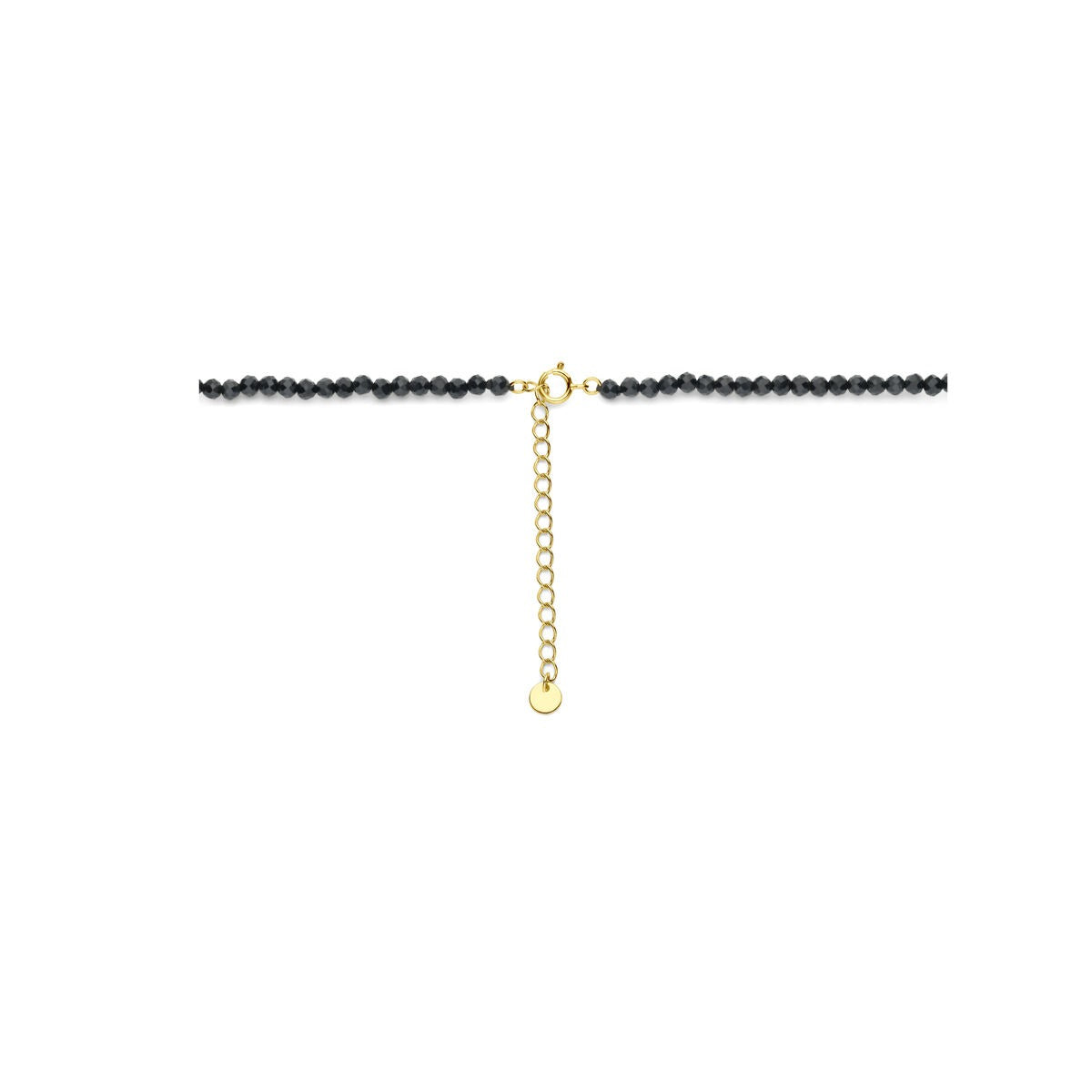 Vergoldetes Silberhalsband mit Onyx – 925er Silber