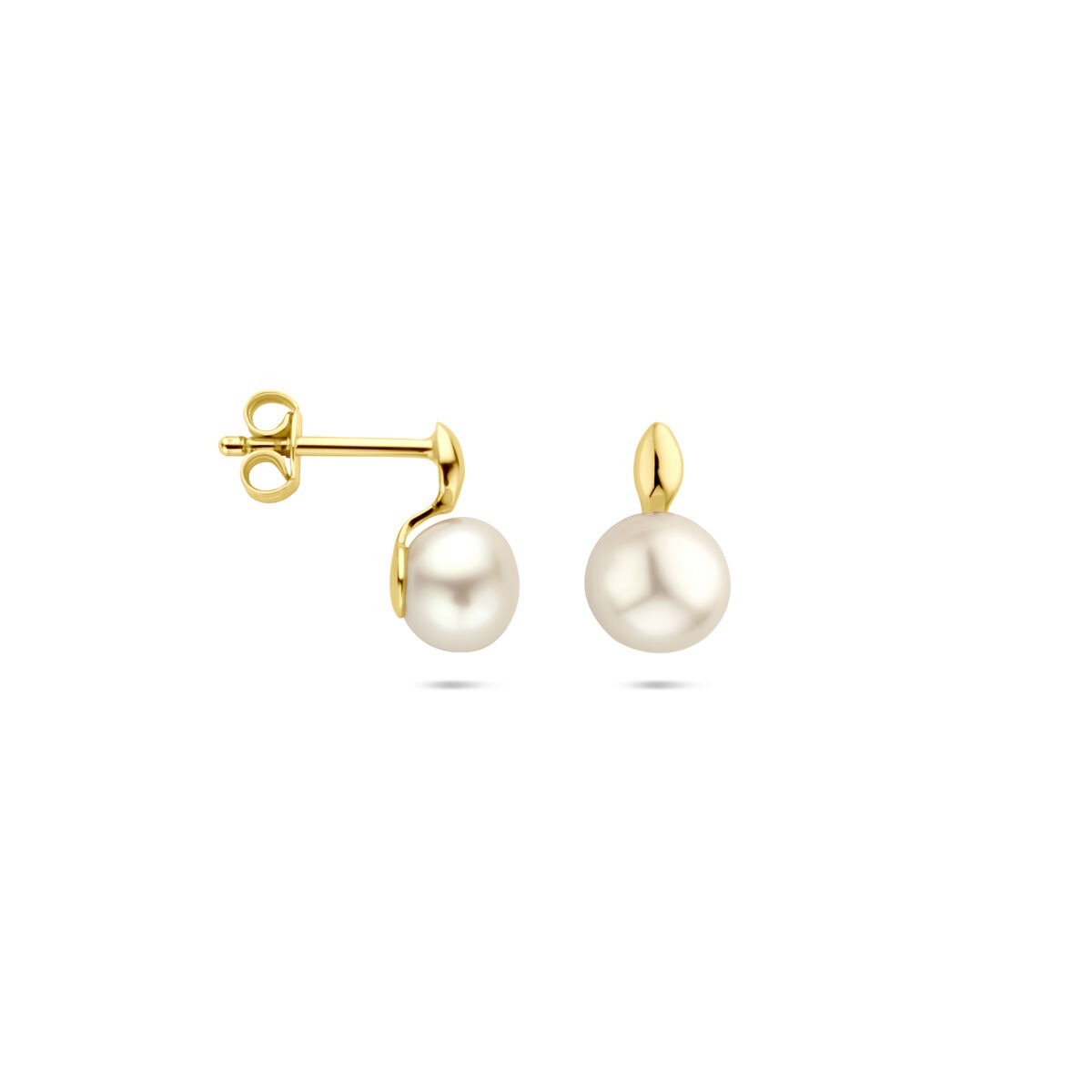 14k Gelbgold-Ohrstecker mit Perle