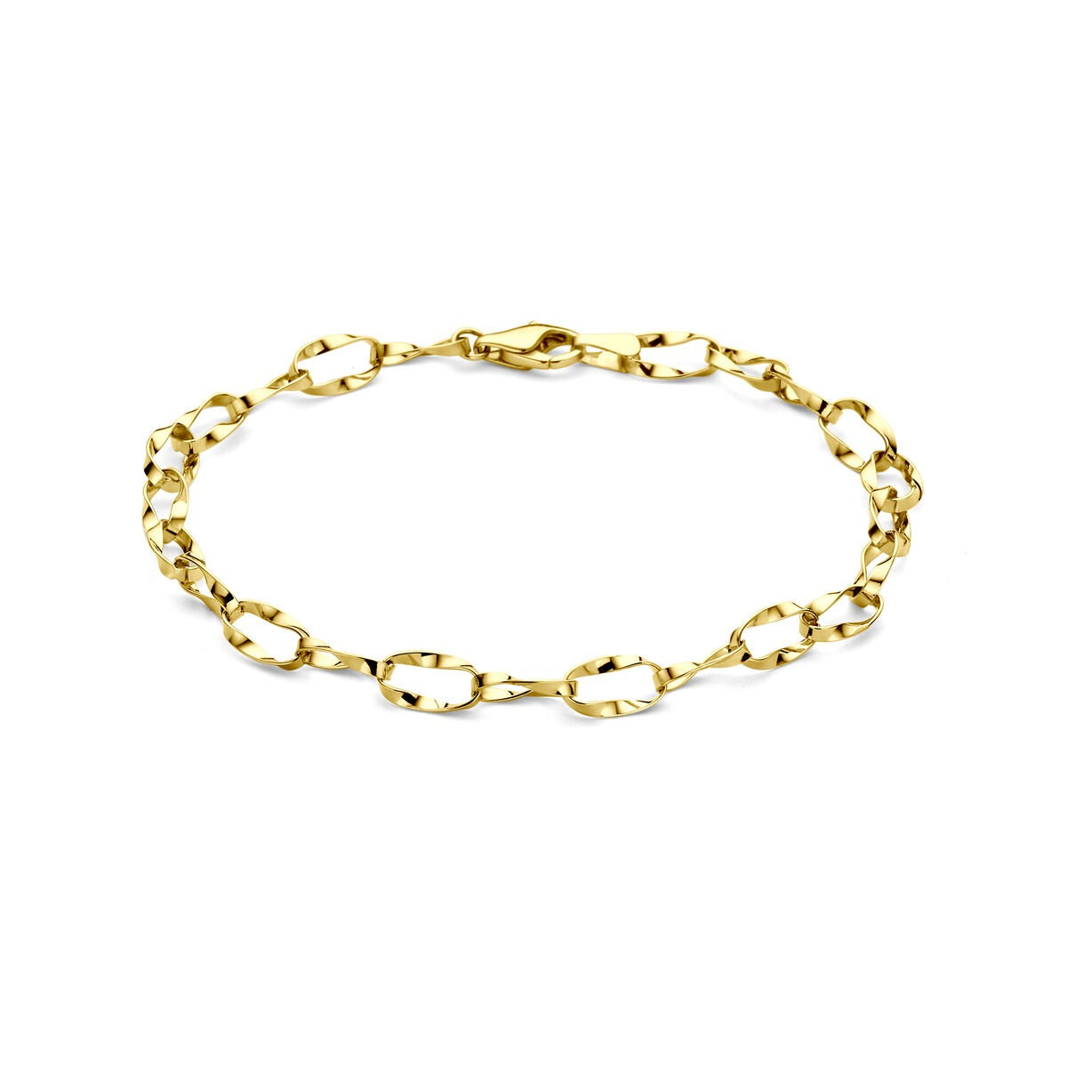 Goldenes Damenarmband aus 14k mit Ankerkettengliedern