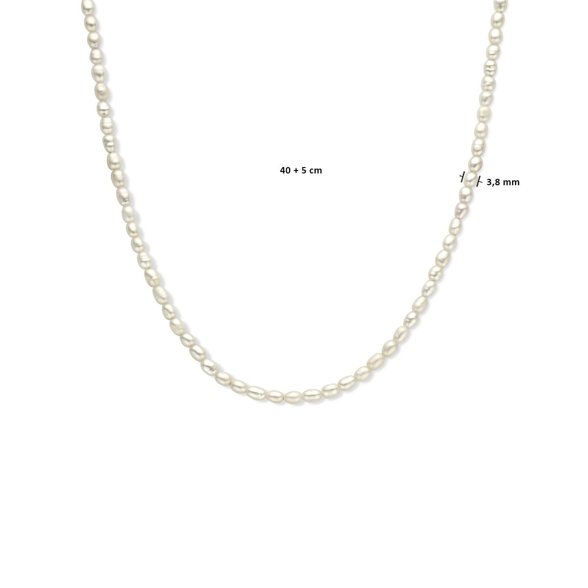 Goldfarbene vergoldete Damen-Halskette aus Silber – Collier mit Süßwasserperlen