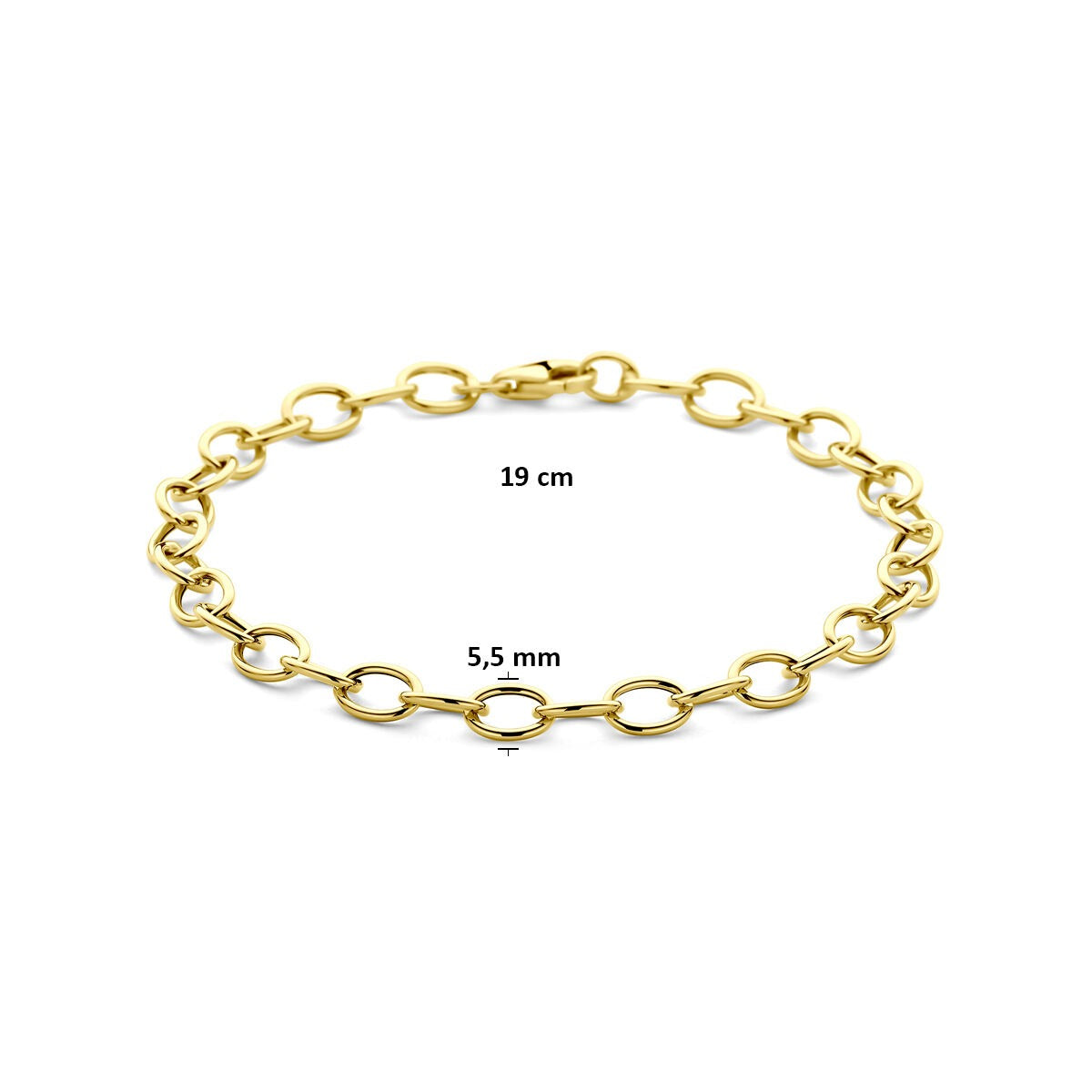 14 K Gelbgold-Anker-Gliederarmband für Damen