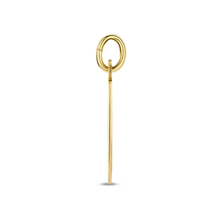 9k Geelgouden ronde hanger kinderkopjes 16 mm