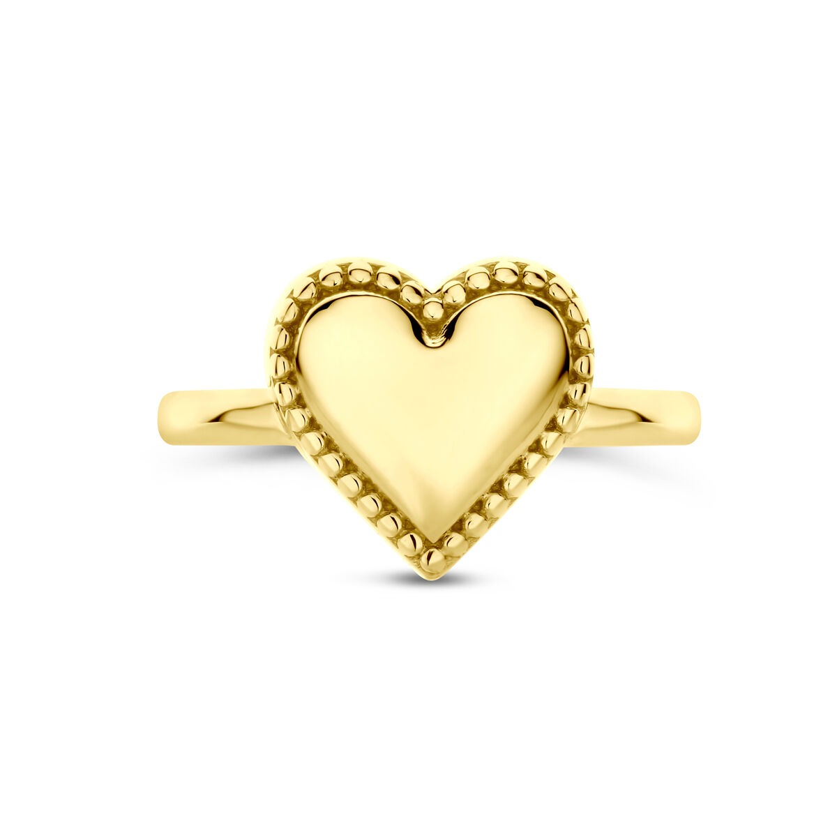 14 Karat Gelbgoldring mit Herz