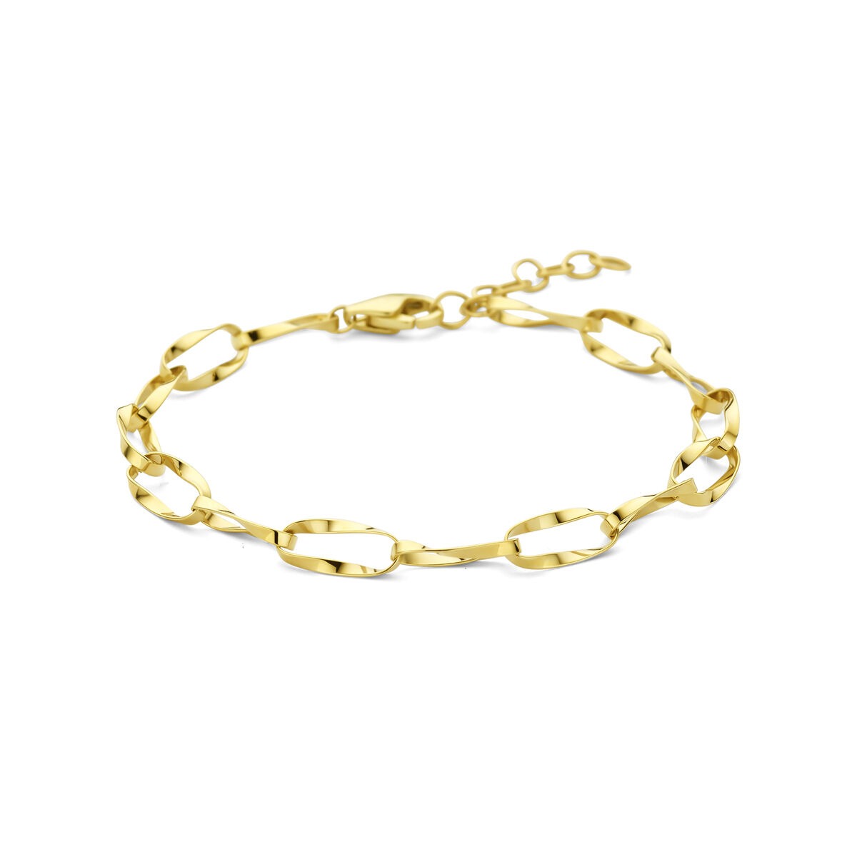 14k Armband aus Gelbgold mit Ankerketten-Design und Karabinerverschluss