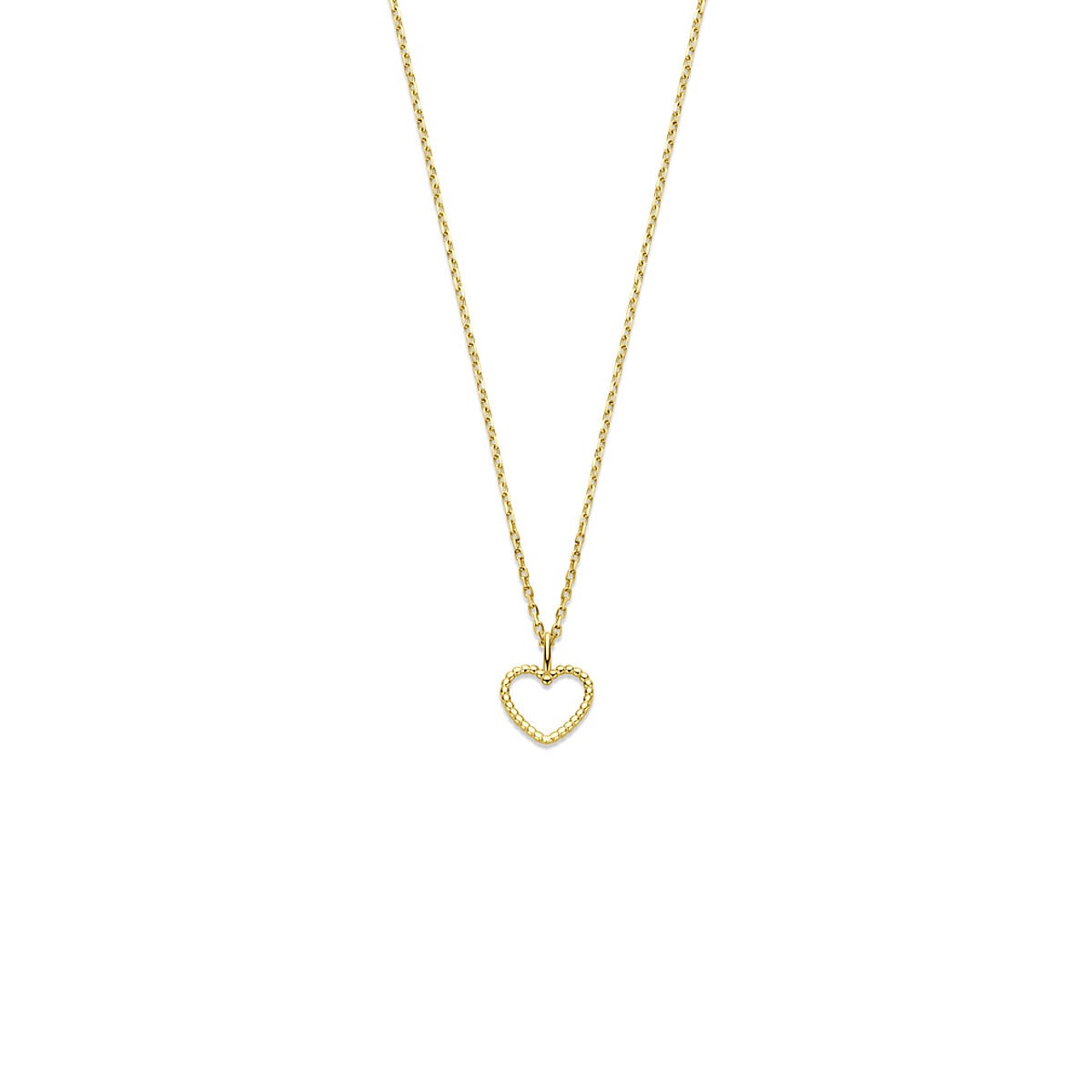 Halskette aus 14k Gold mit herzförmigem Anhänger