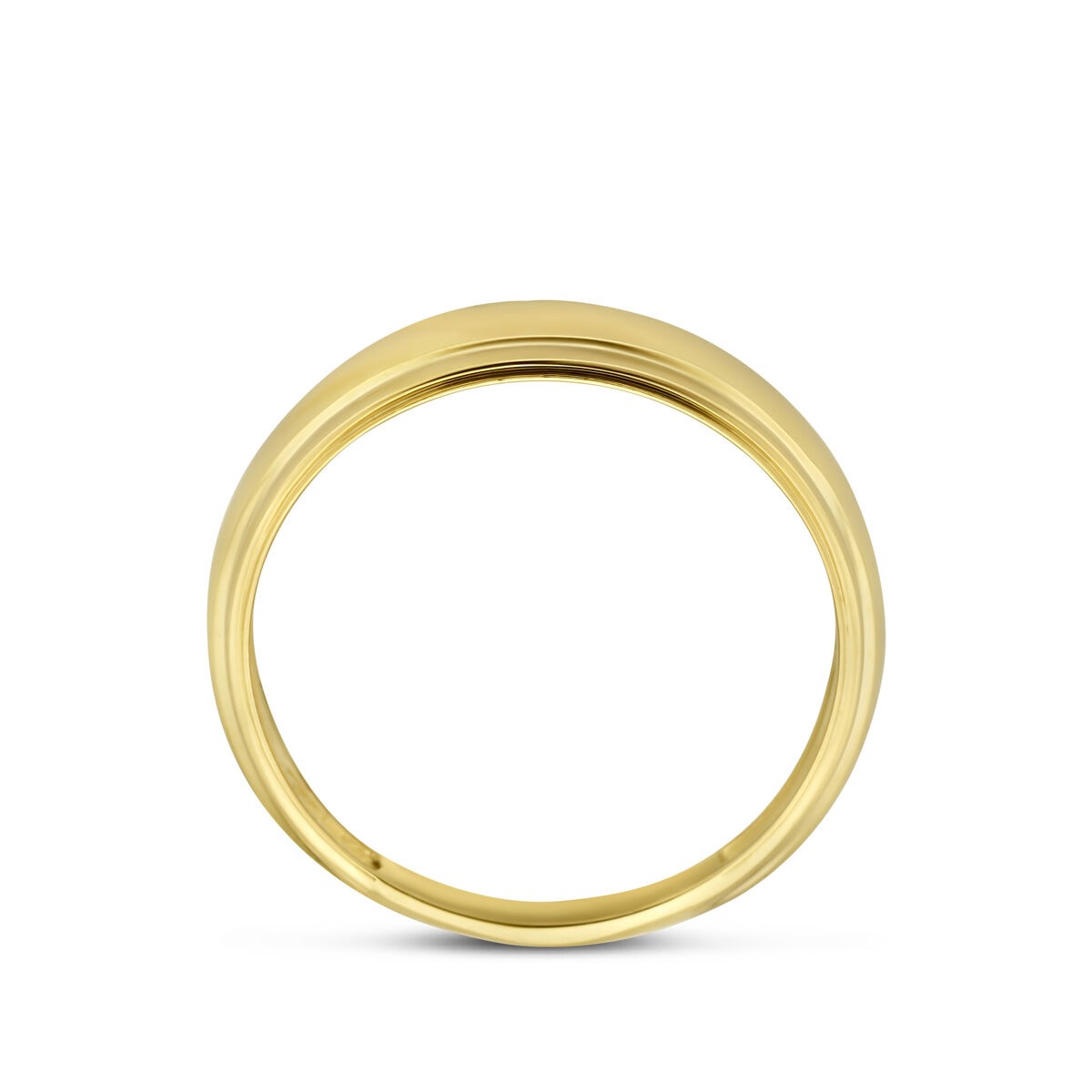 14k Gelbgold Damenring mit breitem Band