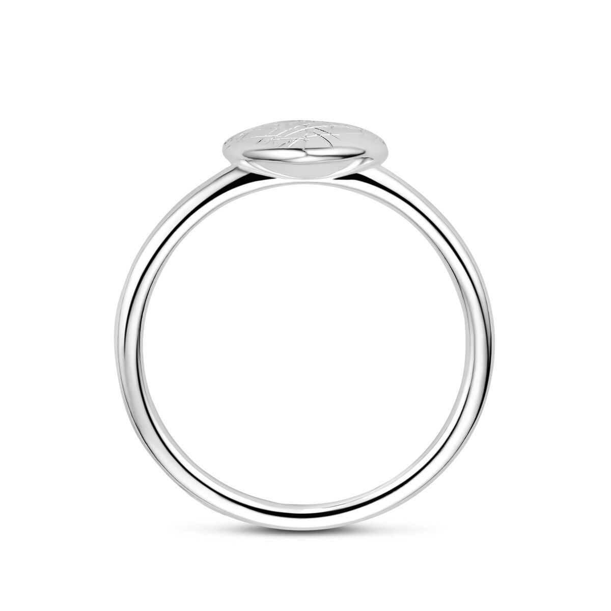 Rhodinierter Ring aus 925er Silber mit Herzchen