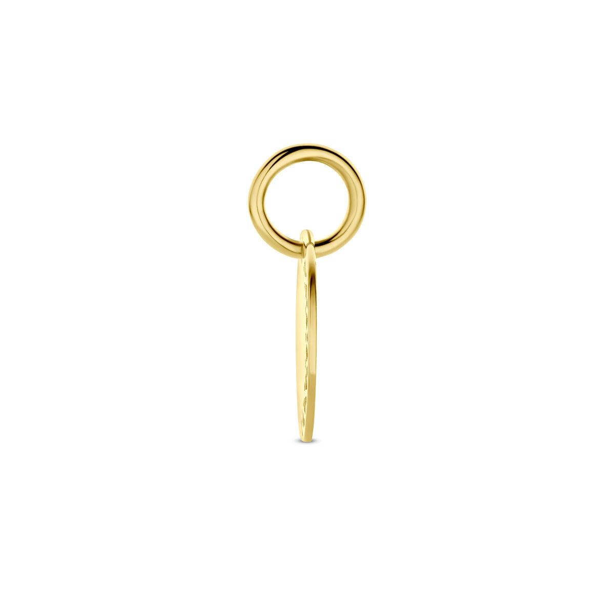 14k Gelbgold Gravur-Anhänger rund