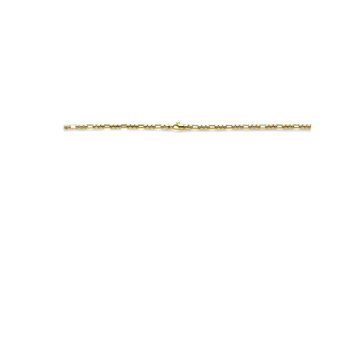 14k Gelbgold Damenkette mit Silberkern – 45 cm