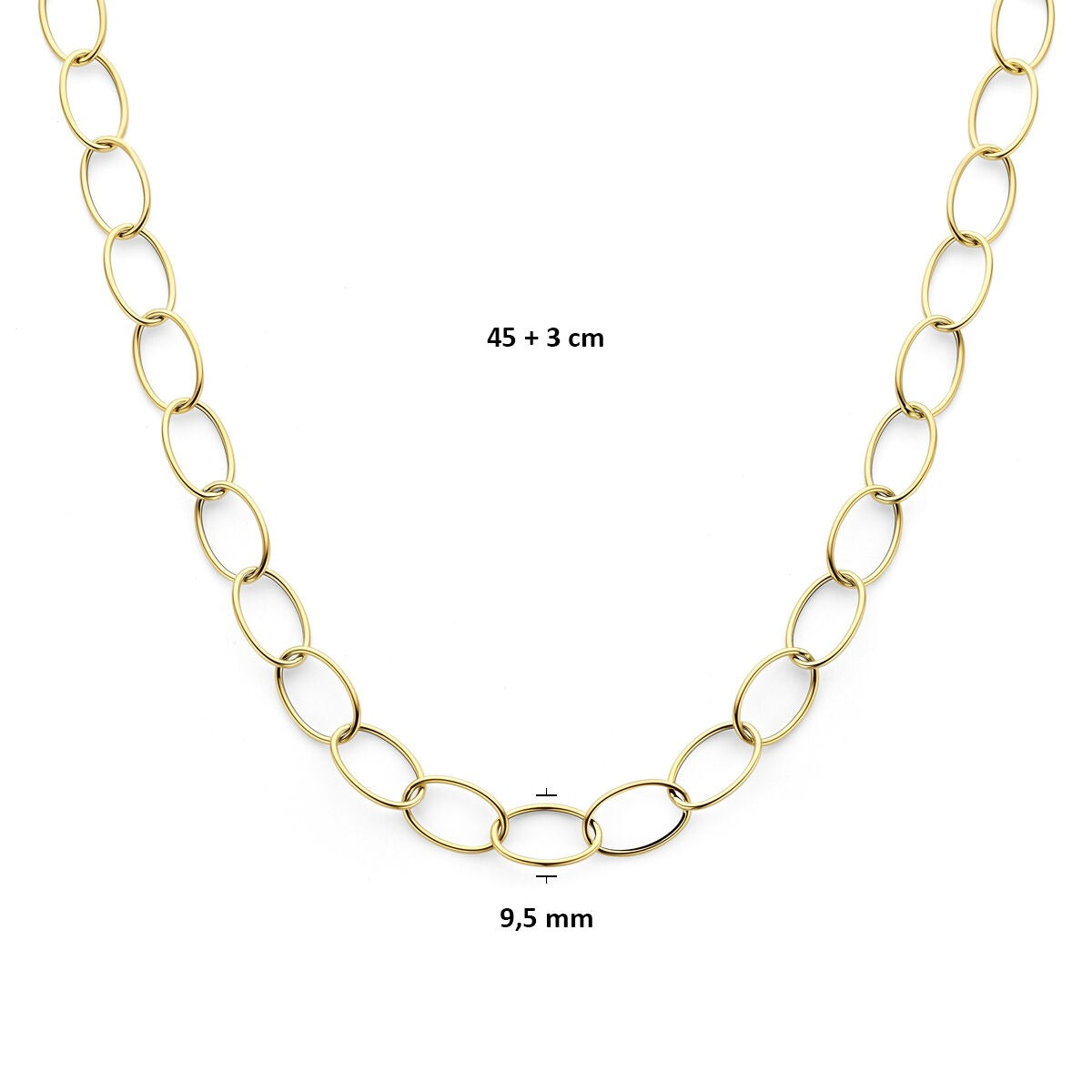 14k Gelbgold Ankerkette für Damen