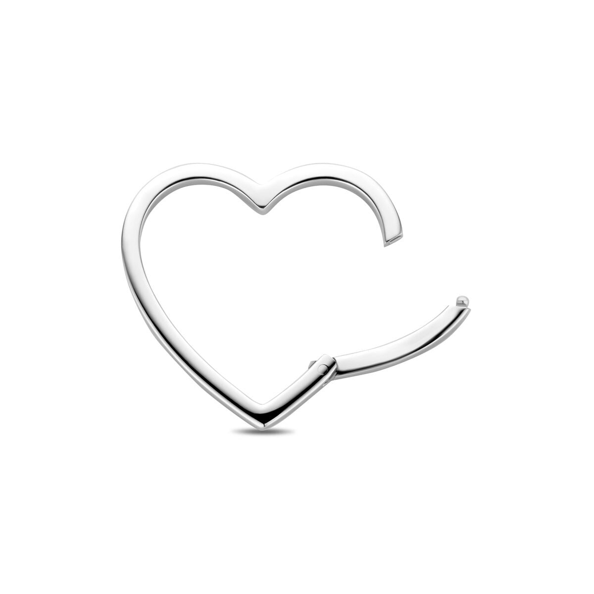Rhodinierter Sterling Silber Herzverbinder