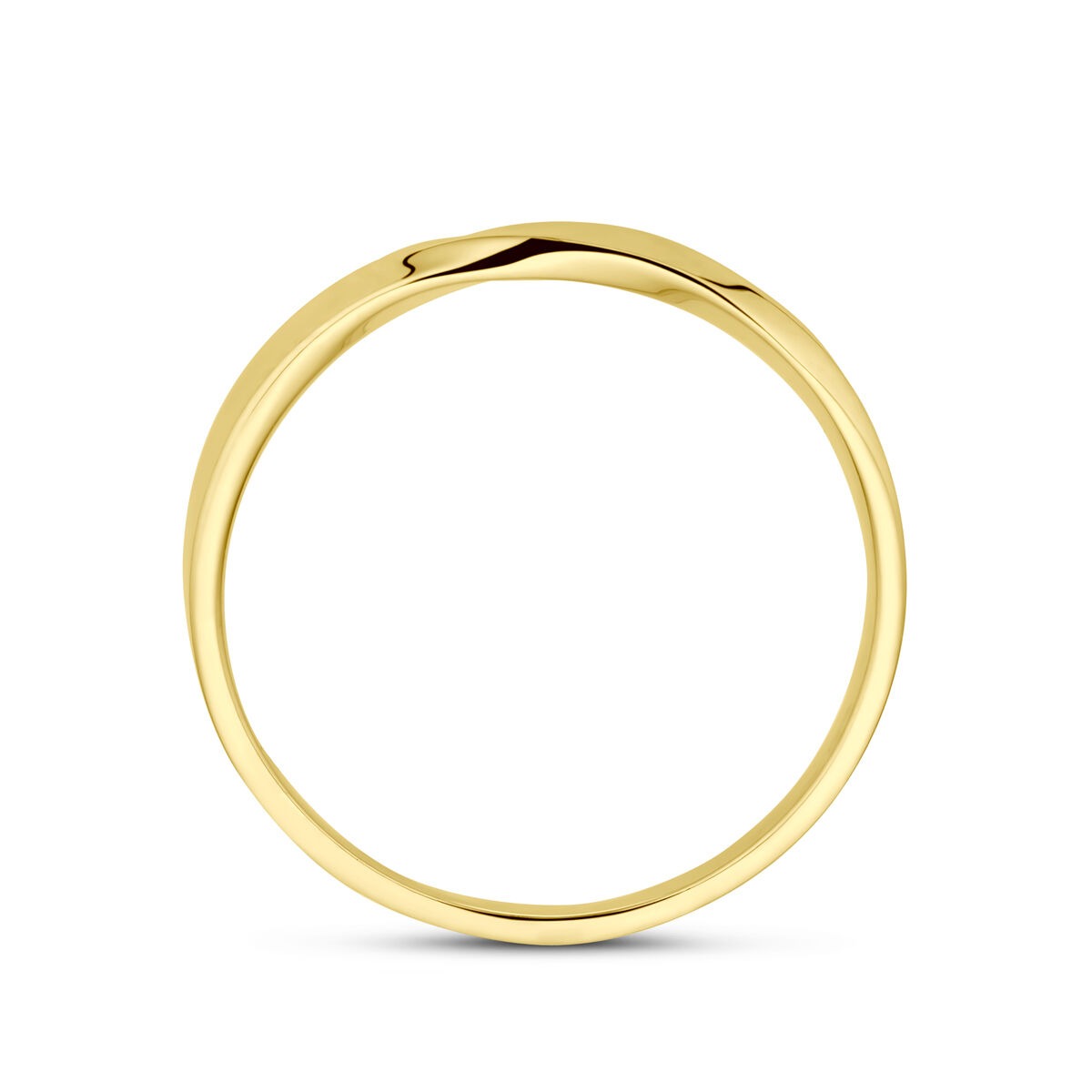 14K Gelbgold Damenring – 2,5mm breit