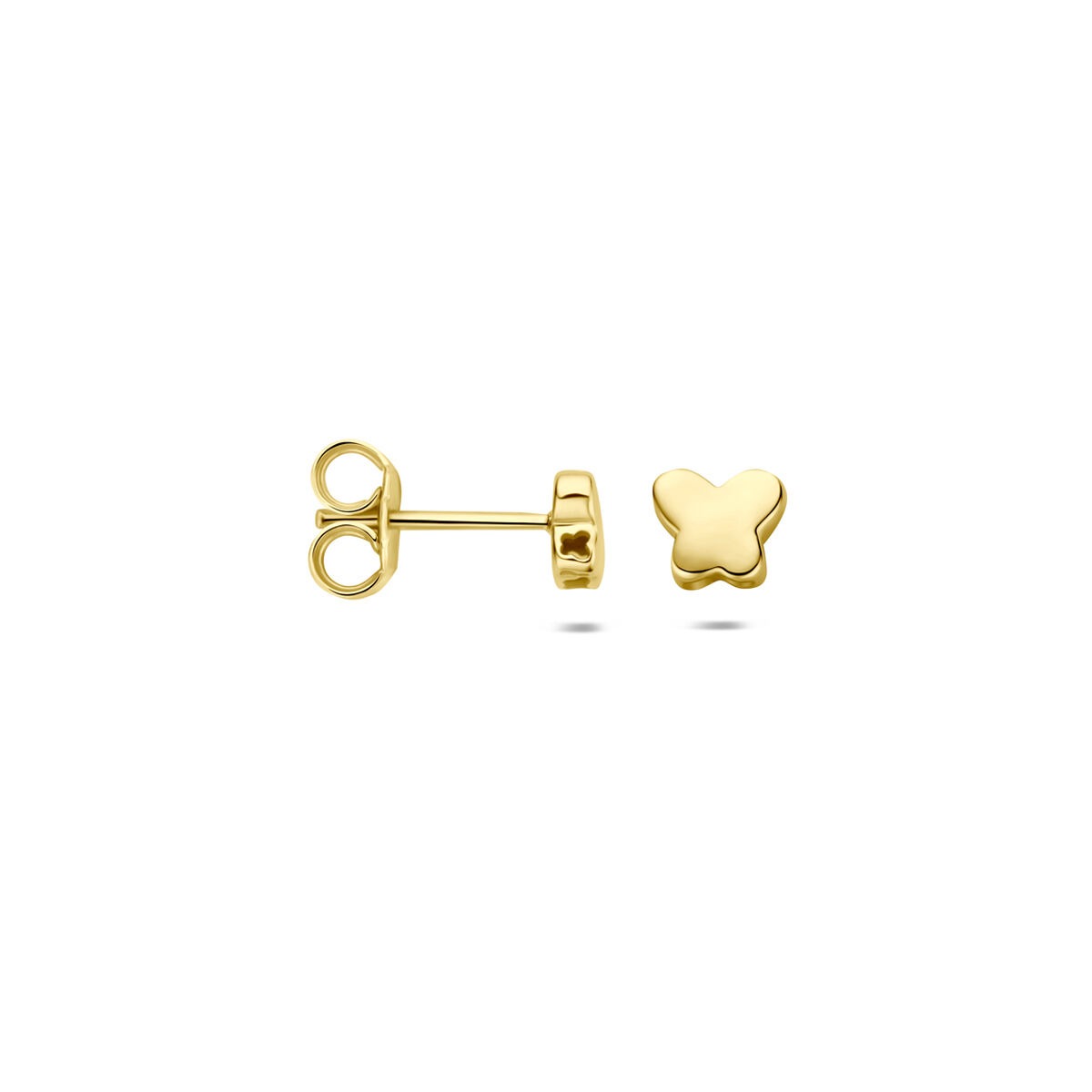 14k Gelbgold Herzohrstecker