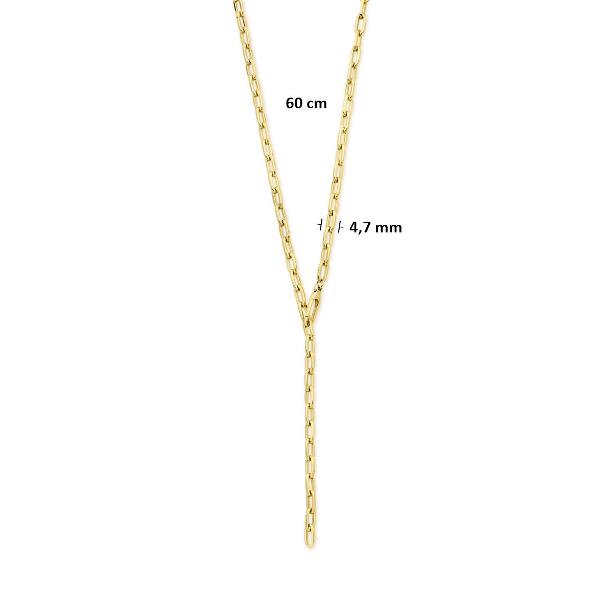 14k Gelbgold Y-Collier – Ankerglieder mit moderner Vielseitigkeit