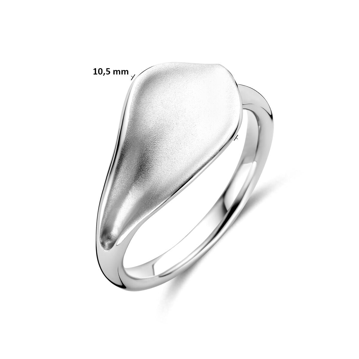 Rhodinierter Damenring aus Silber – 10,5 mm breit