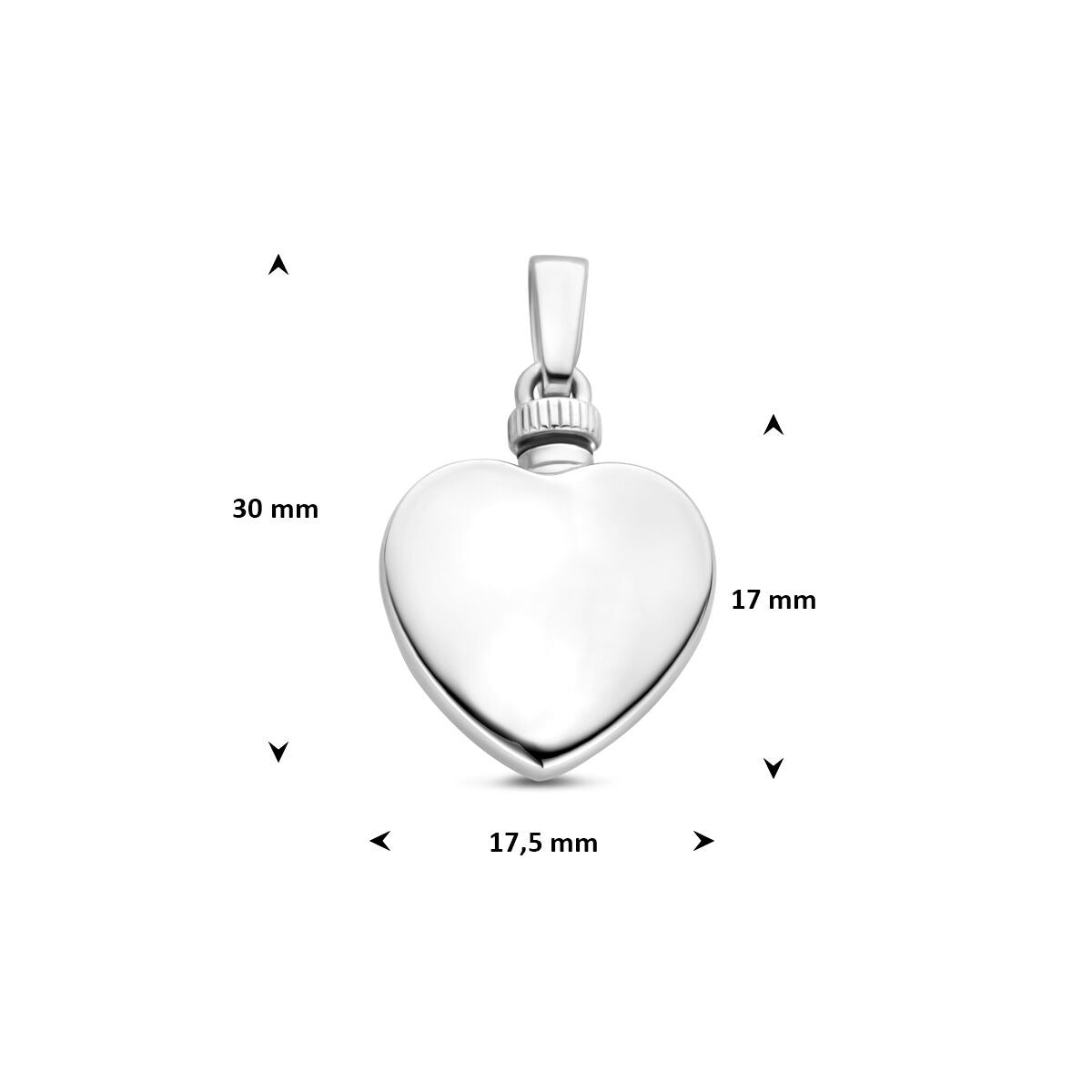 Silberner Urnenanhänger Herz – Gedenkschmuck aus 925er Silber
