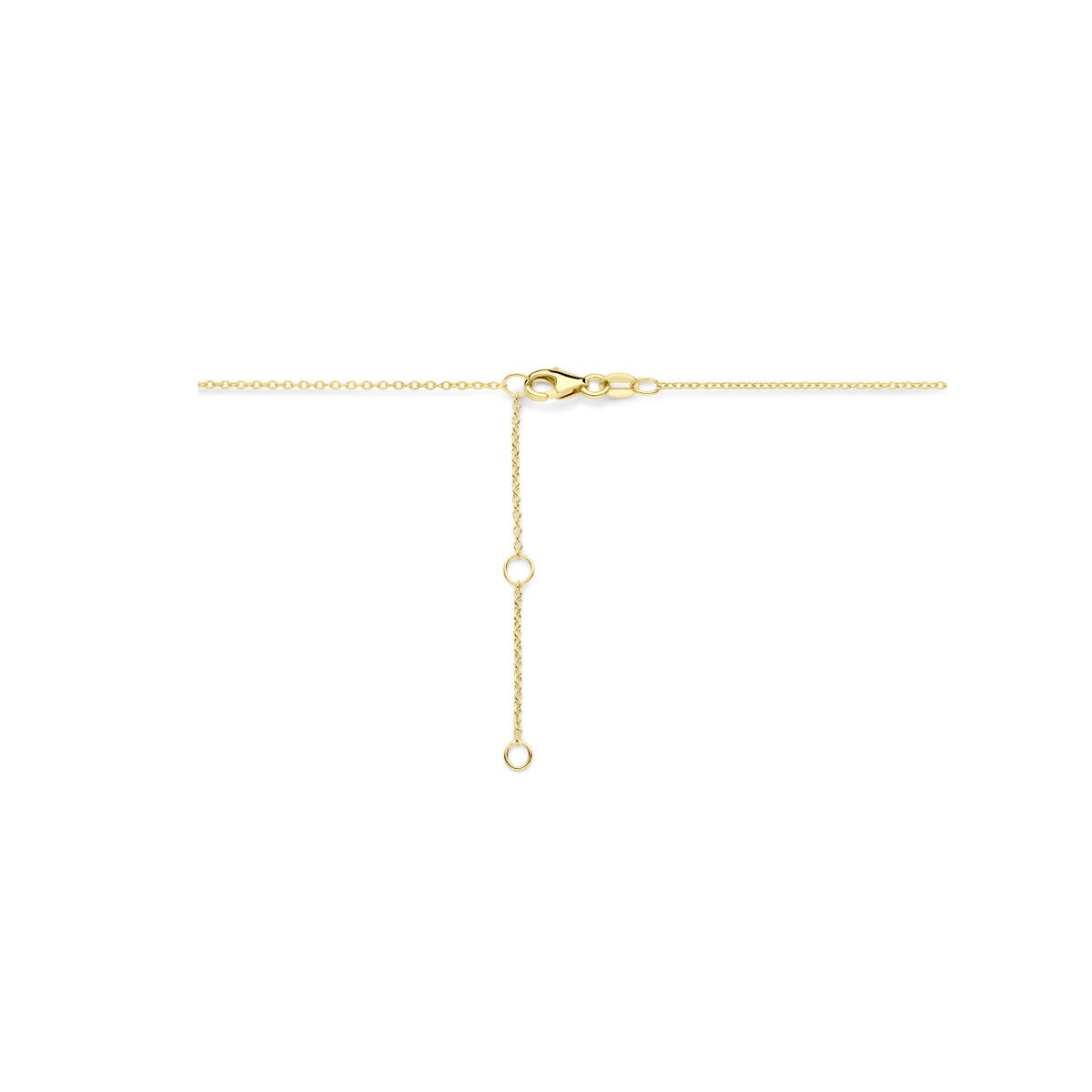 14k Gelbgoldkette mit Herzen und Diamanten