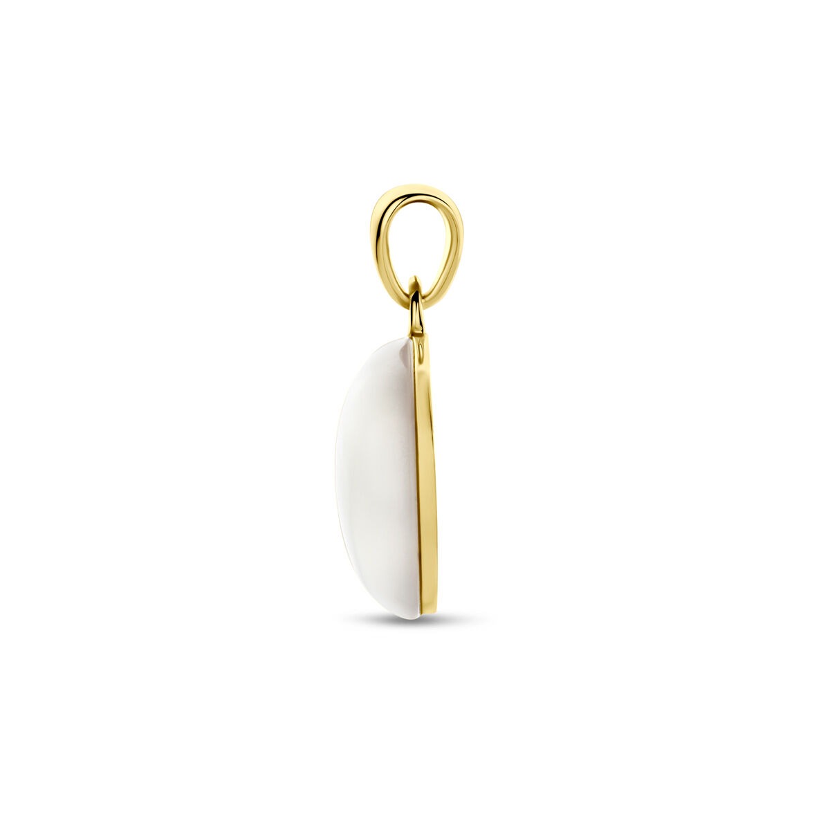 14K Gelbgoldanhänger mit Perlmutt 14 mm