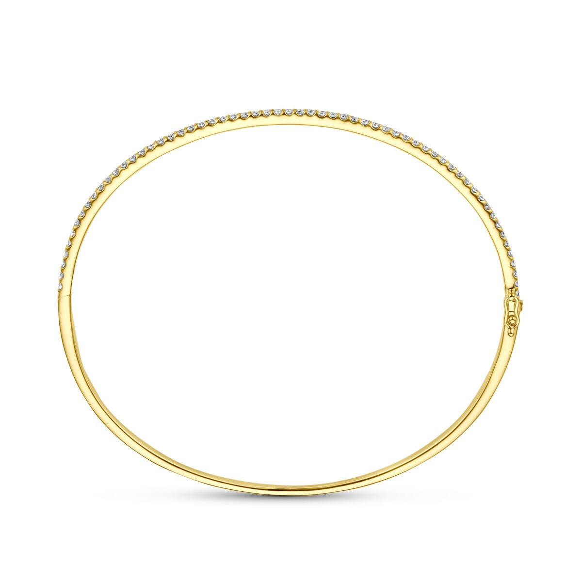 14k Gelbgold-Armreif mit Diamant