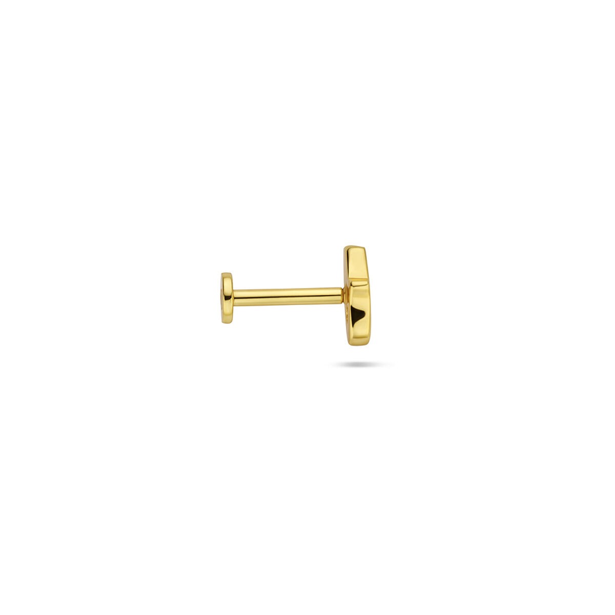 Vergoldetes Flat Back Piercing Hand der Fatima – 925er Silber mit Zirkonia
