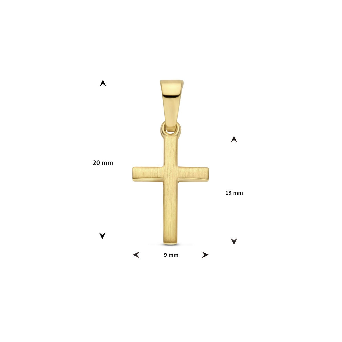 9 Karat Gelbgold Kreuz Anhänger