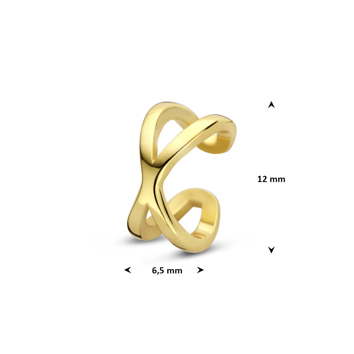 Vergoldete 925er Silber Ear Cuff Gelb