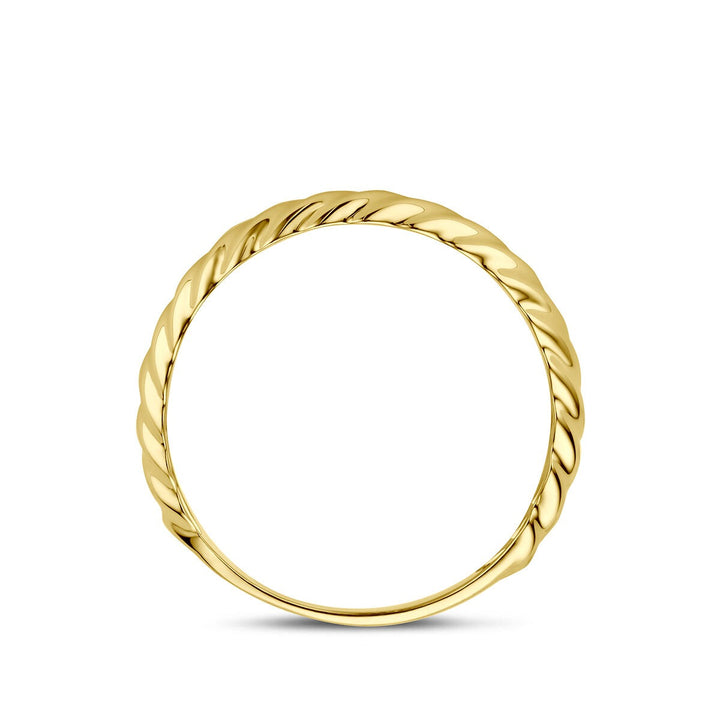14k Geelgouden gedraaide ring